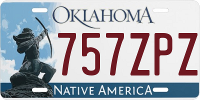 OK license plate 757ZPZ