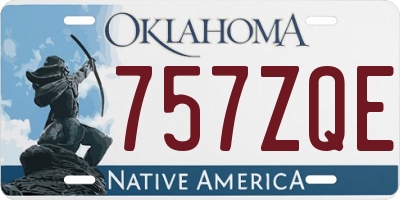 OK license plate 757ZQE