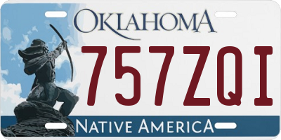 OK license plate 757ZQI