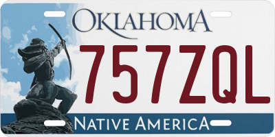 OK license plate 757ZQL
