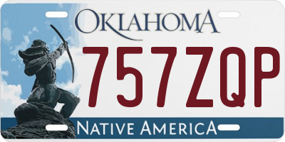OK license plate 757ZQP
