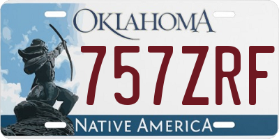 OK license plate 757ZRF