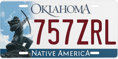 OK license plate 757ZRL