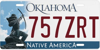 OK license plate 757ZRT