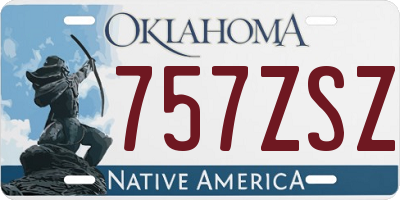 OK license plate 757ZSZ