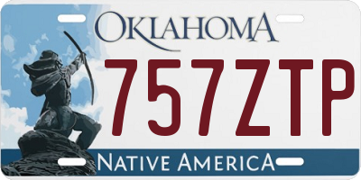OK license plate 757ZTP