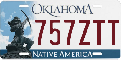 OK license plate 757ZTT