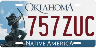 OK license plate 757ZUC