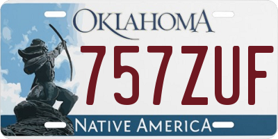 OK license plate 757ZUF