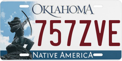 OK license plate 757ZVE