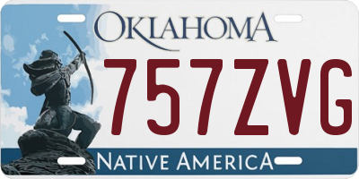 OK license plate 757ZVG