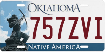 OK license plate 757ZVI