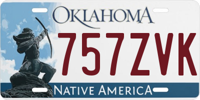 OK license plate 757ZVK