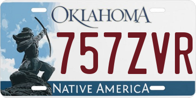 OK license plate 757ZVR