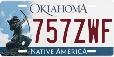 OK license plate 757ZWF