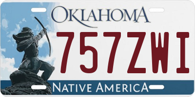 OK license plate 757ZWI