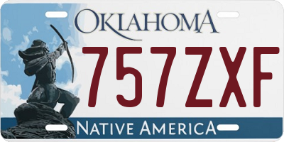 OK license plate 757ZXF