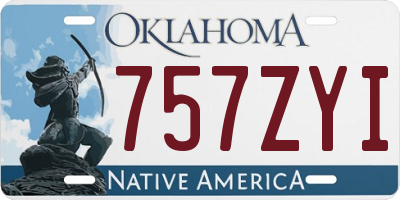 OK license plate 757ZYI