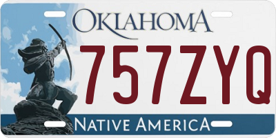 OK license plate 757ZYQ