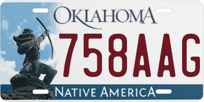 OK license plate 758AAG