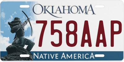 OK license plate 758AAP