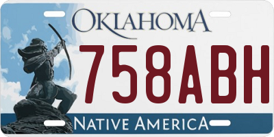 OK license plate 758ABH