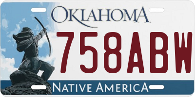 OK license plate 758ABW