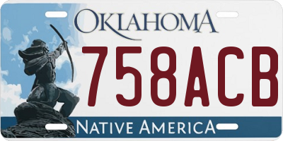 OK license plate 758ACB