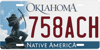 OK license plate 758ACH
