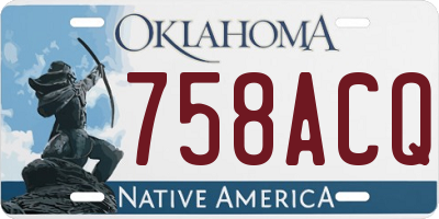 OK license plate 758ACQ