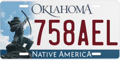 OK license plate 758AEL