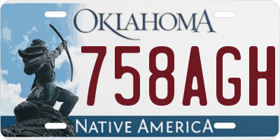 OK license plate 758AGH