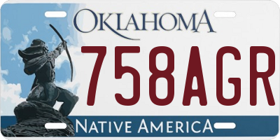 OK license plate 758AGR