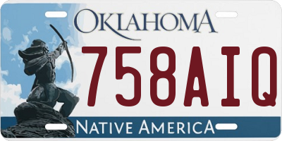 OK license plate 758AIQ
