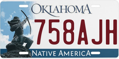 OK license plate 758AJH
