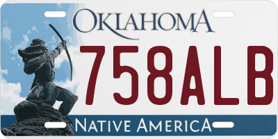 OK license plate 758ALB