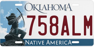 OK license plate 758ALM