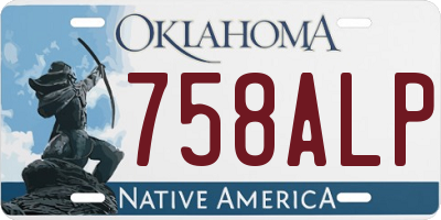 OK license plate 758ALP