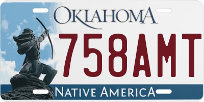 OK license plate 758AMT