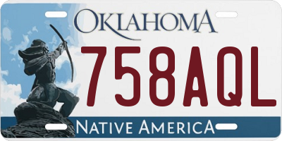 OK license plate 758AQL