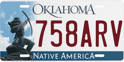 OK license plate 758ARV