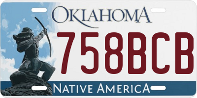 OK license plate 758BCB