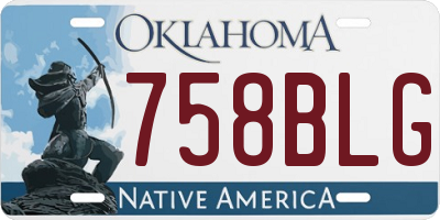 OK license plate 758BLG