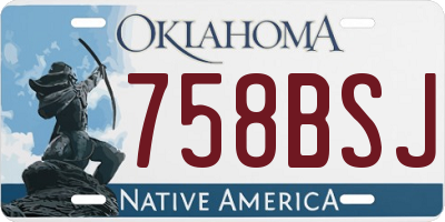 OK license plate 758BSJ