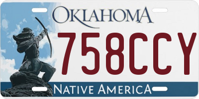 OK license plate 758CCY