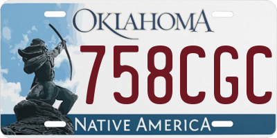 OK license plate 758CGC