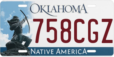OK license plate 758CGZ