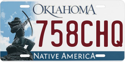 OK license plate 758CHQ