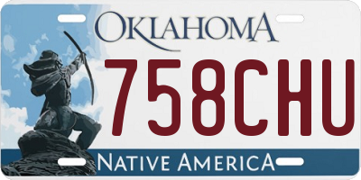 OK license plate 758CHU