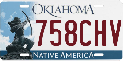 OK license plate 758CHV